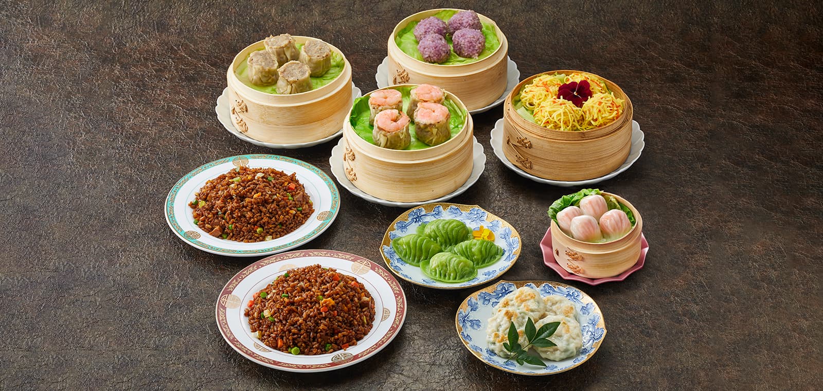 彩り点心セット（椿）、彩り点心セット（蓮）、BEAMS肉まんじゅう、海老入り水餃子　>神奈川県／株式会社状元食品